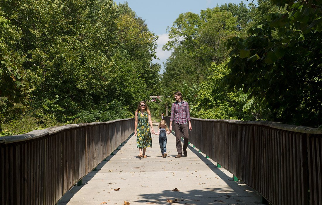 Frisco Highline Trail overlooking the Sac River in Missouri