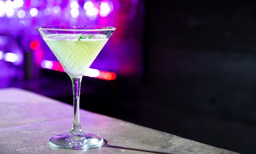 Green is the New Black on the bar at Char Steakhouse