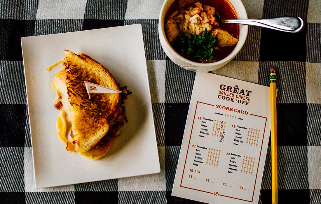 Grilled cheese and cook-off score card