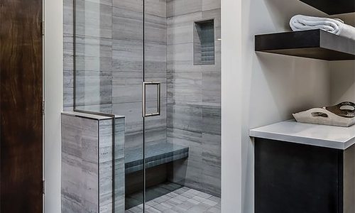 Glass shower door by American Glass in Springfield MO