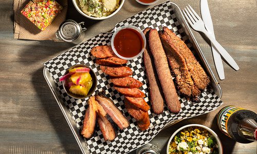 Many meats platter at Hard Knox BBQ in Springfield MO