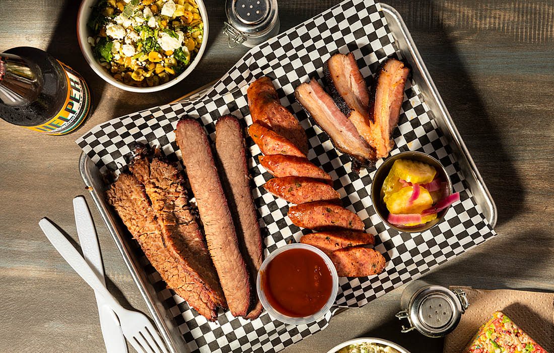 Spread from Hard Knox BBQ in Springfield MO