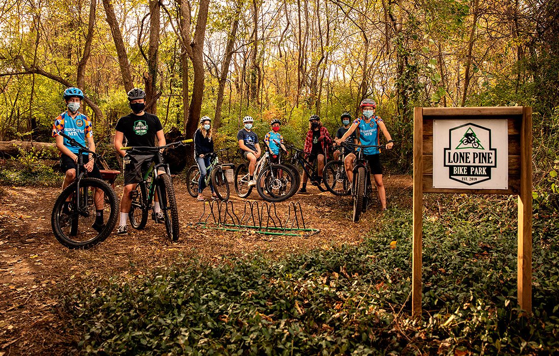 Kids who created Lone Pine Bike Park in Springfield MO