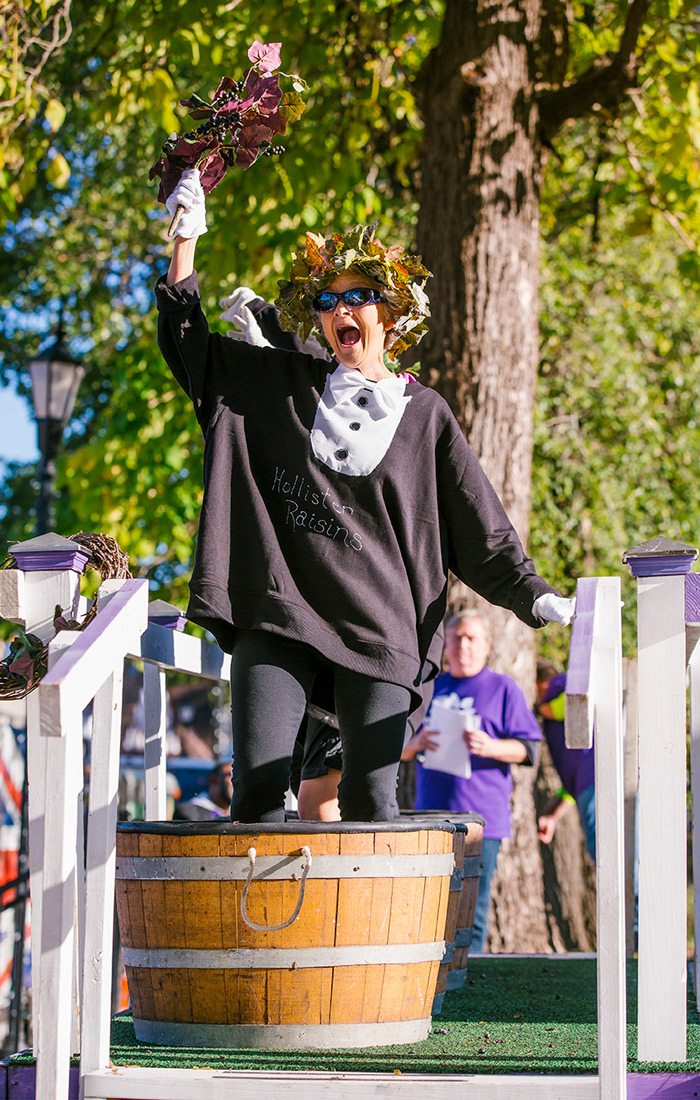 Grape stomping competition photo