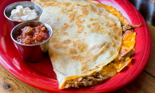 Pulled Pork Quesadilla at Heady BBQ