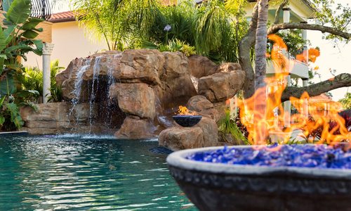 Water feature designed by Imber Construction