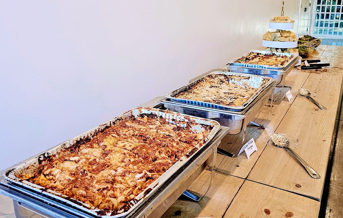 Spread by Italian Kitchen at a Southwest Missouri wedding.