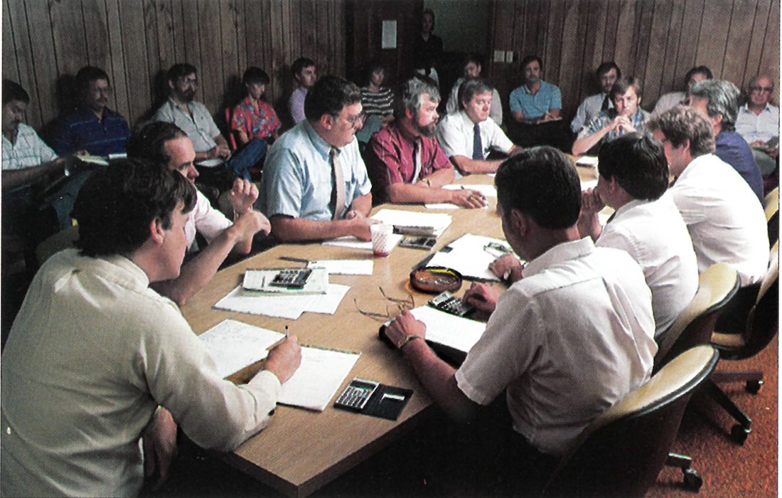 Jack Stack on the of board in 1983.