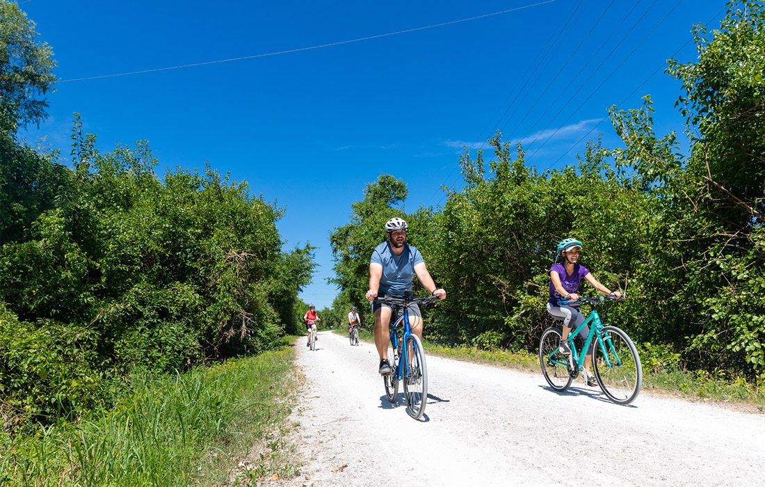 Cycling trail in Jefferson City, Missouri