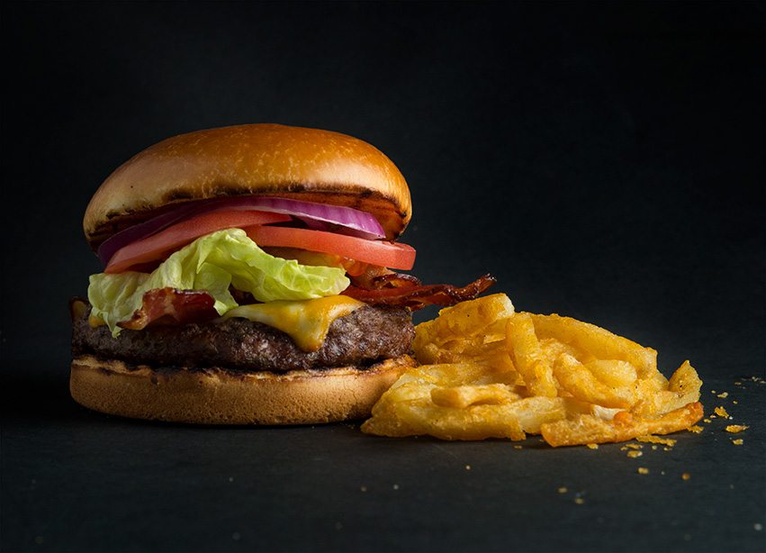 burger and fries