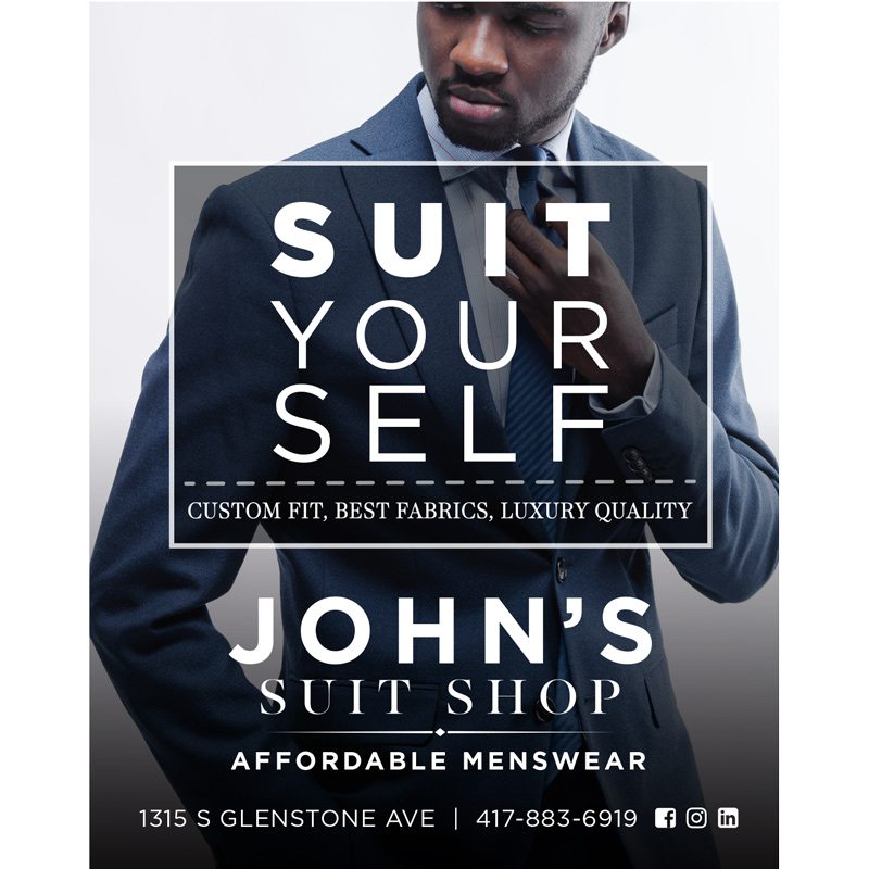 John's Suit Shop ad in Biz 417