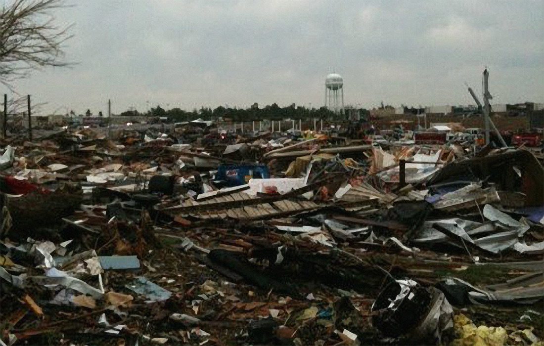 Destruction from the Joplin tornado of 2011