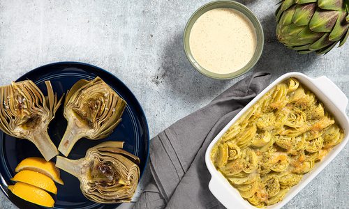 Artichoke dishes by Katie Baker