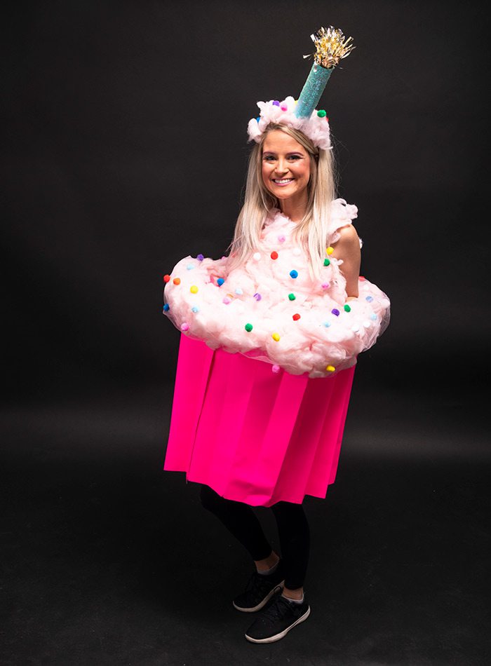 Katie Wilson dressed as cupcake Halloween 2019