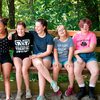 Group of Girl Scouts at summer camp