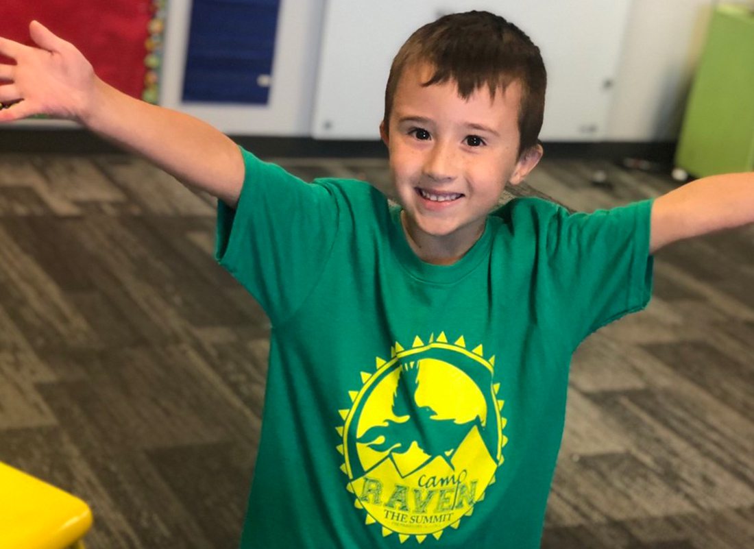 Young boy at Camp Raven at The Summit Preparatory School