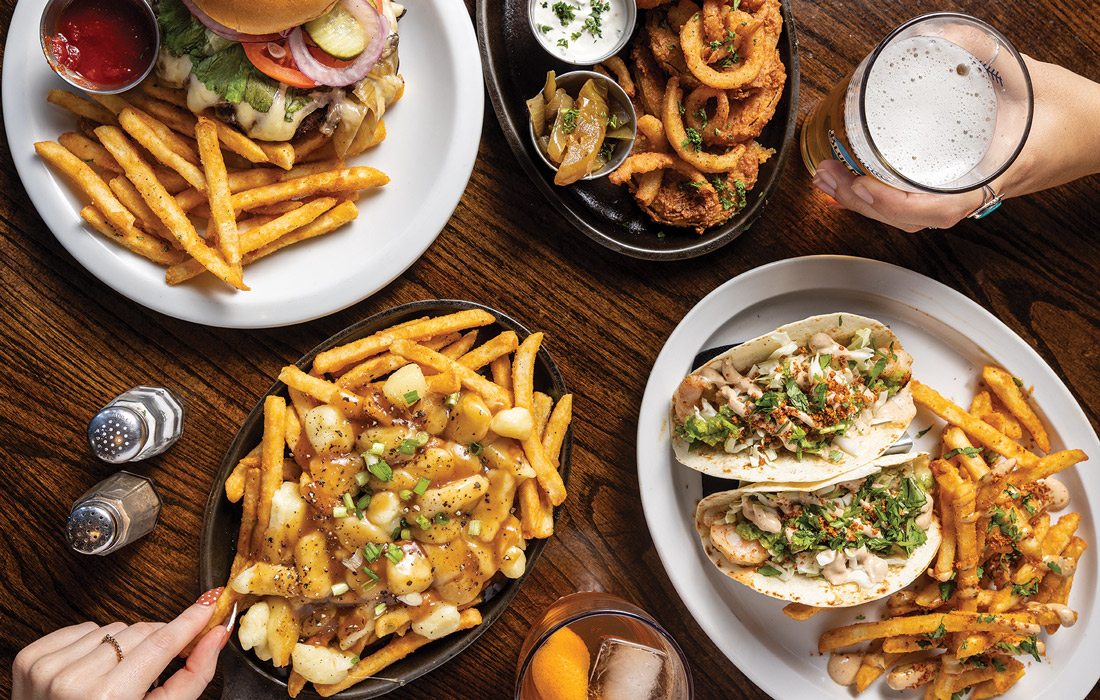 Spread of food from Lindberg's Tavern in Springfield, MO