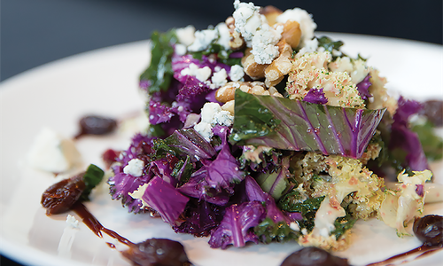 Local Greens with Roquefort Cheese