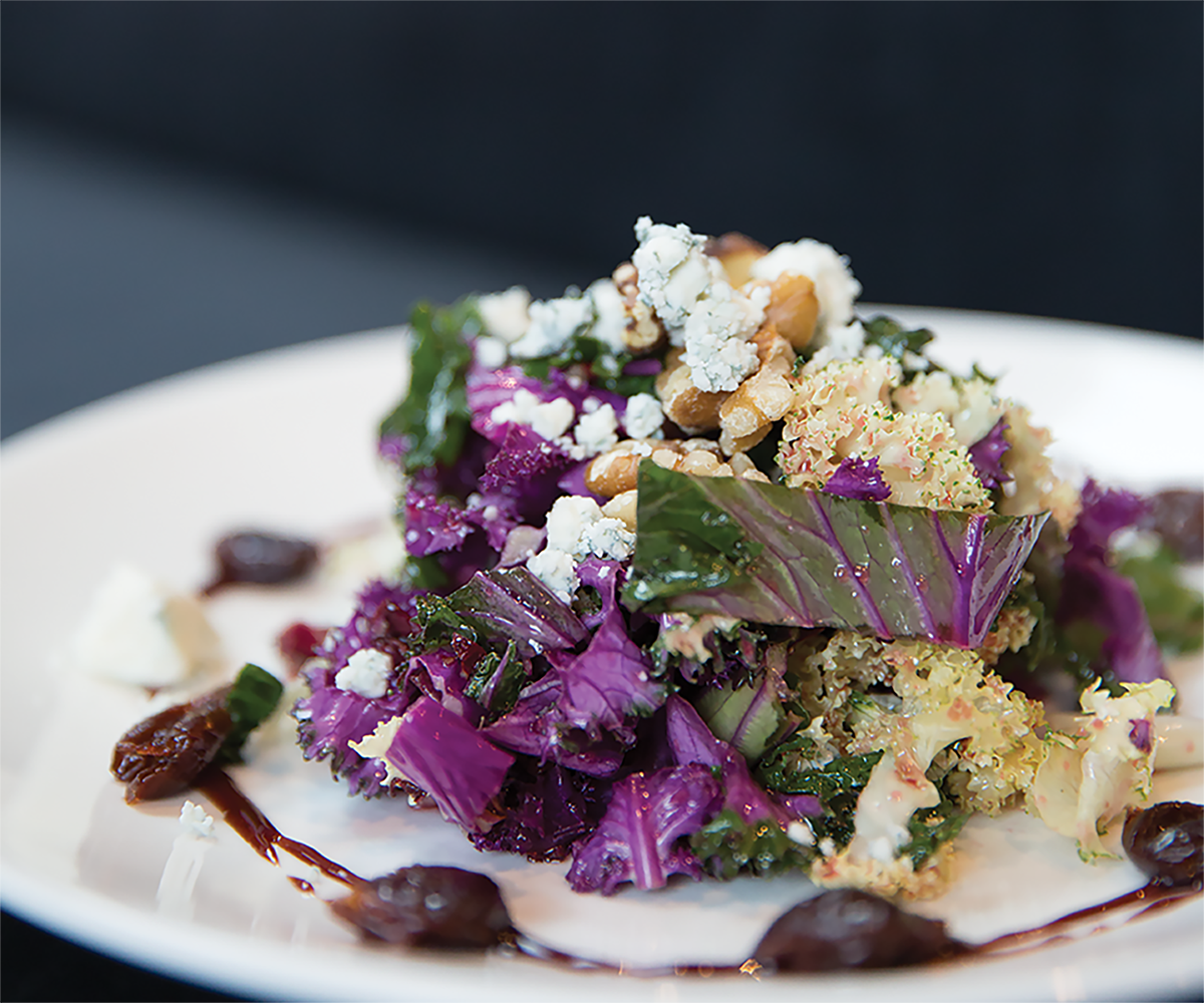 Local Greens with Roquefort Cheese