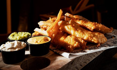 Fish and chips from London Calling Pasty Company in Springfield MO