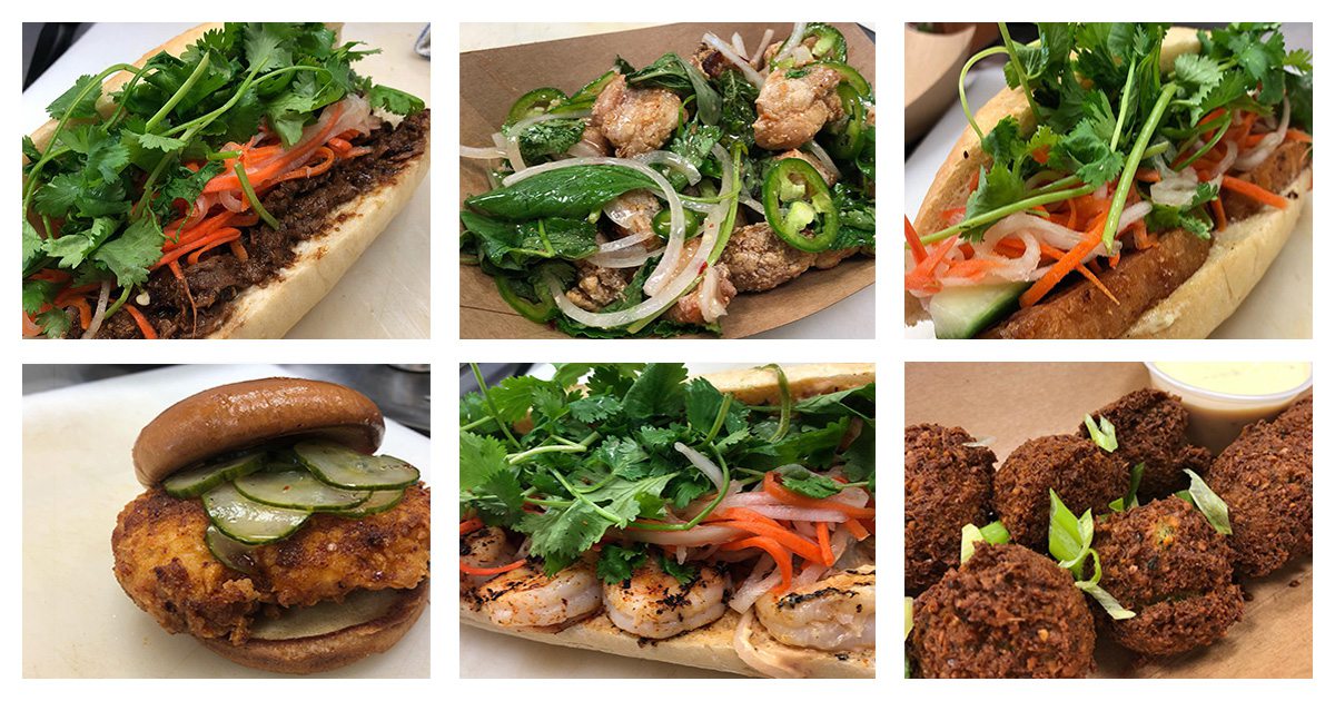 Sandwiches, chicken and tots from Lucky Tiger Sandwich Co.