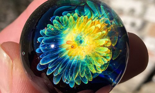 Handcrafted marble by Buddy Fay of southwest MO