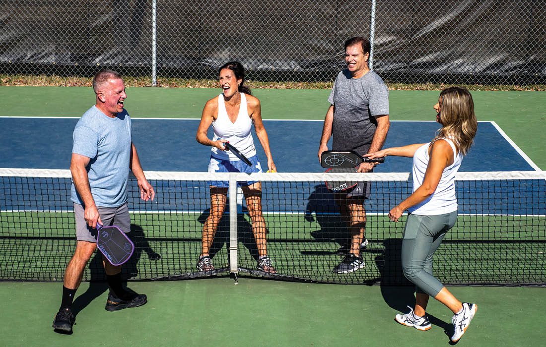 People on pickleball court in Springfield MO
