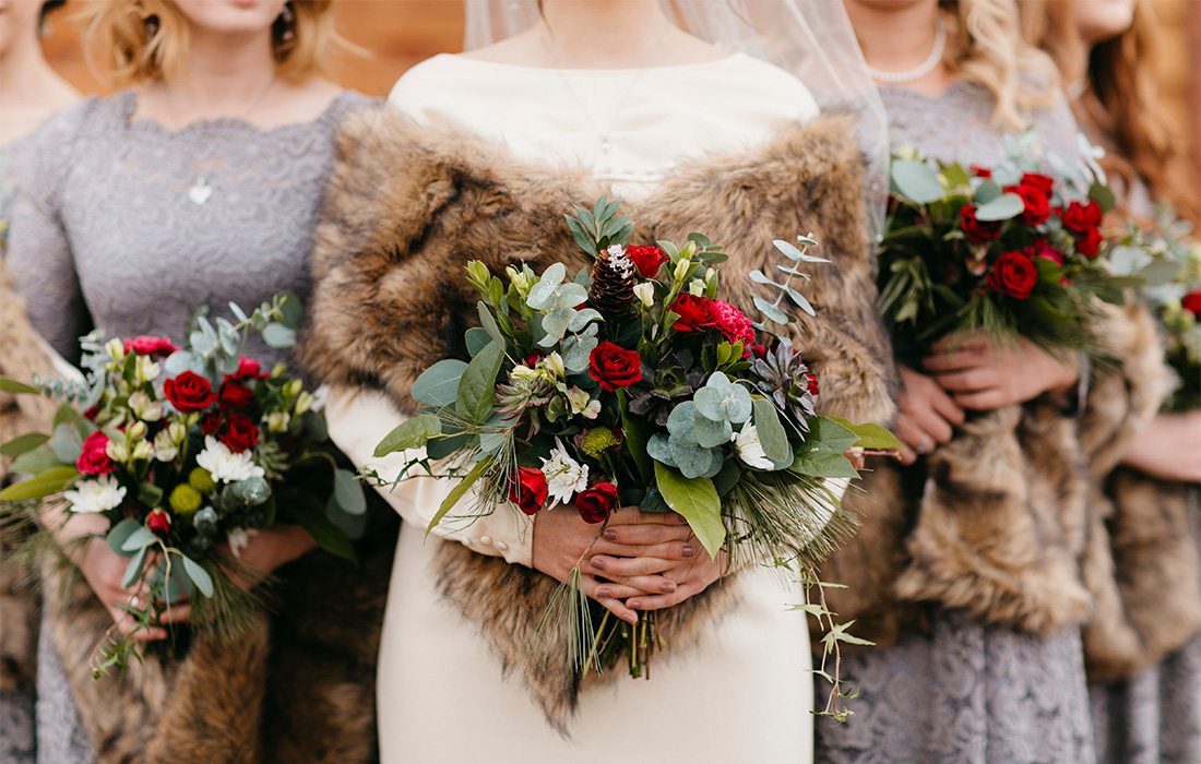 colorful bouquets of flowers