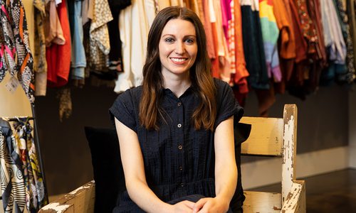 Haley Moore in The Merry Moore boutique