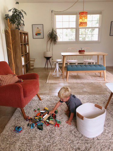 Michelle Houghton's son playing.