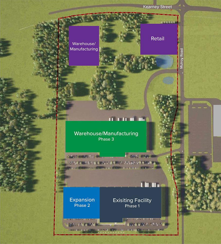 Map of facility expansion by SRC Holdings Corp.