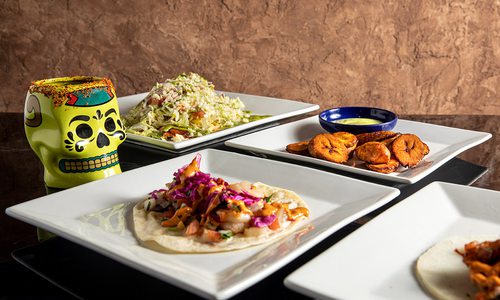 All dishes spread at Mundos Kitchen