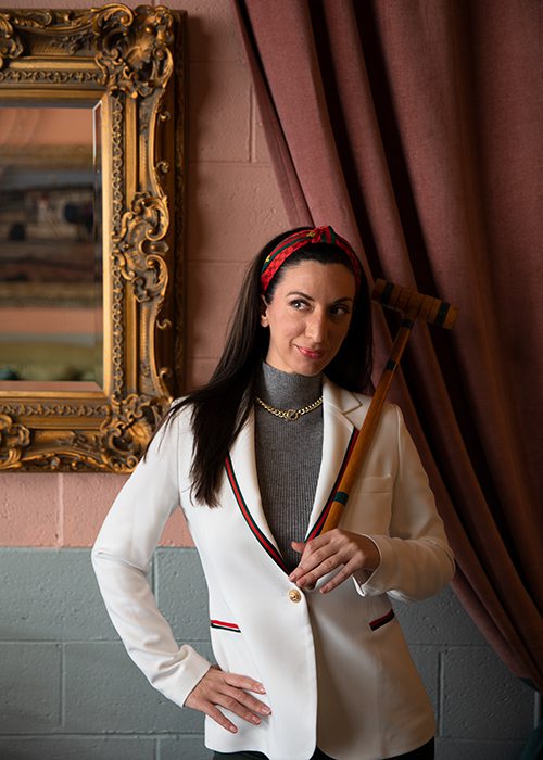 Woman wearing a preppy style outfit at The Royal Music Hall Springfield MO