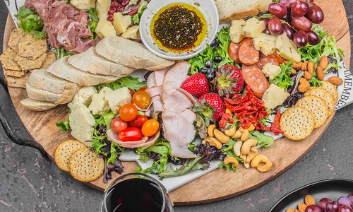 Charcuterie board at the Vineyard Market in Ozark MO