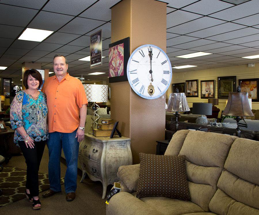 Beverly and Larry Helton of Helton's Home Furnishings Inc.