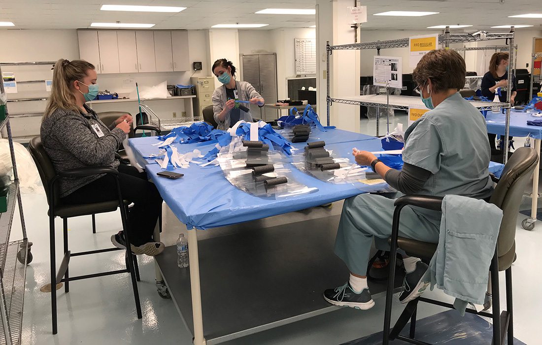 Mercy Springfield Communities' employees producing their own PPE during the COVID-19 crisis