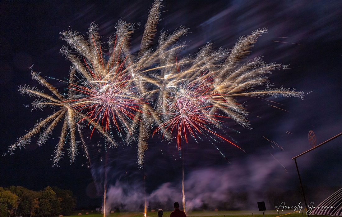 Night time fireworks.