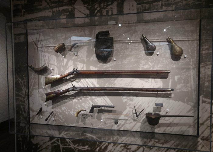 Painter's rifles on display at the History Museum