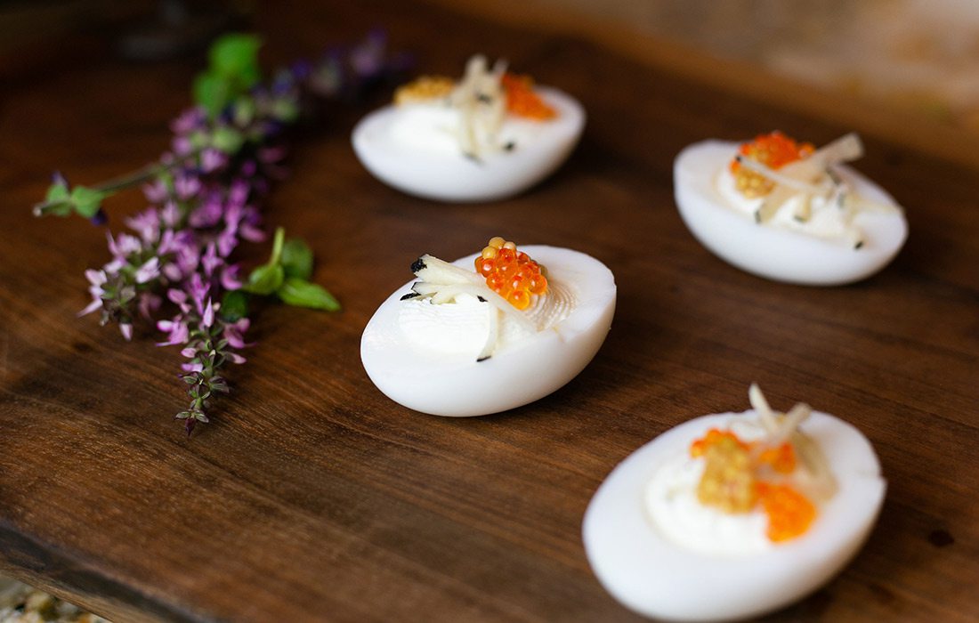 Deviled egg appetizer