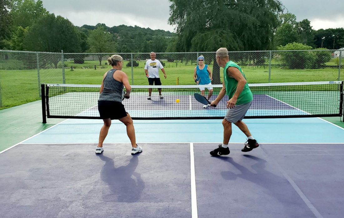 People playing pickleball at Eiserman Park in Branson, MO