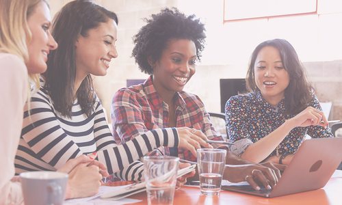 Business women in a meeting