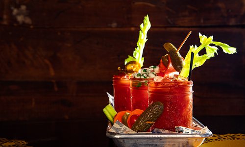Bloody Mary varieties at Morning Day Cafe