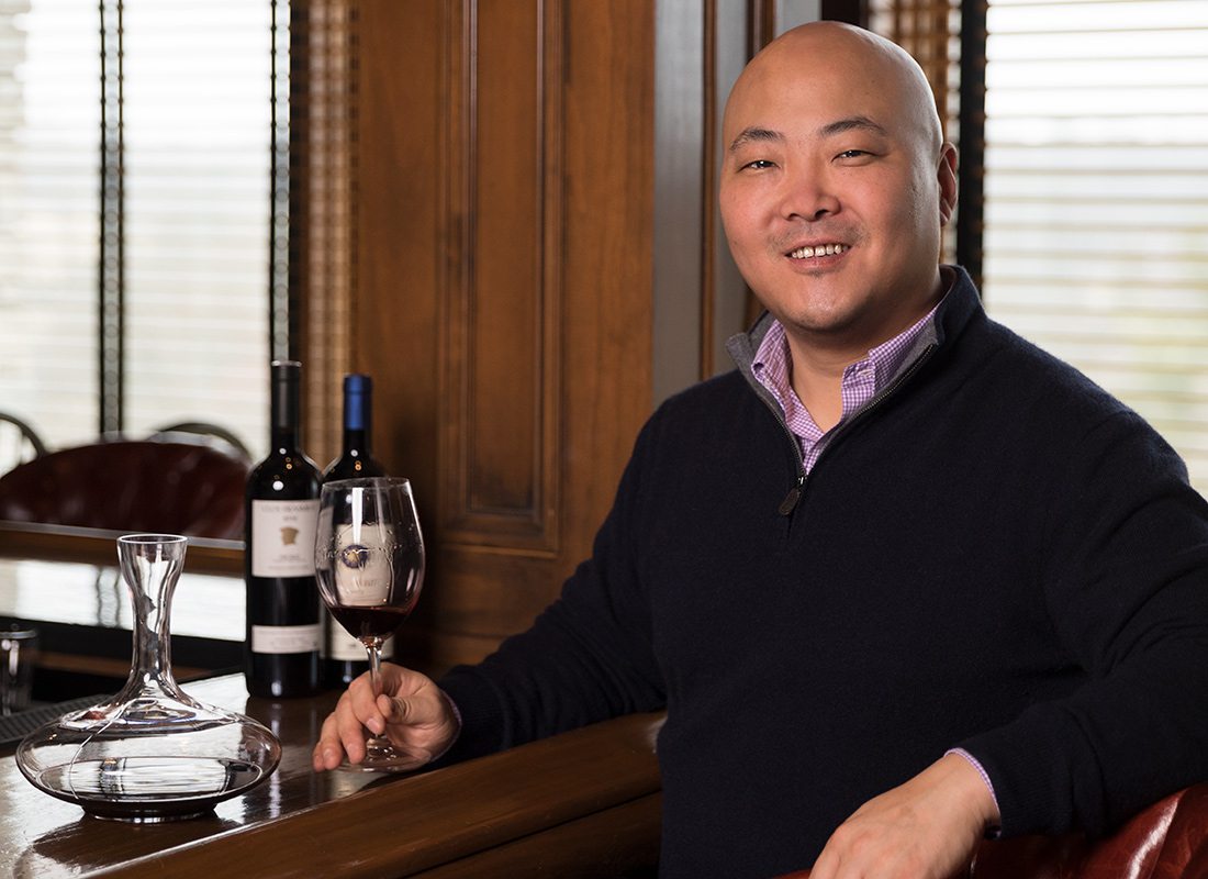 Michael Cho, Level 2 sommelier, at Hickory Hills Country Club