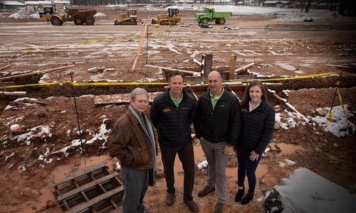 Tim O'Reilly at the BigShots Golf building site