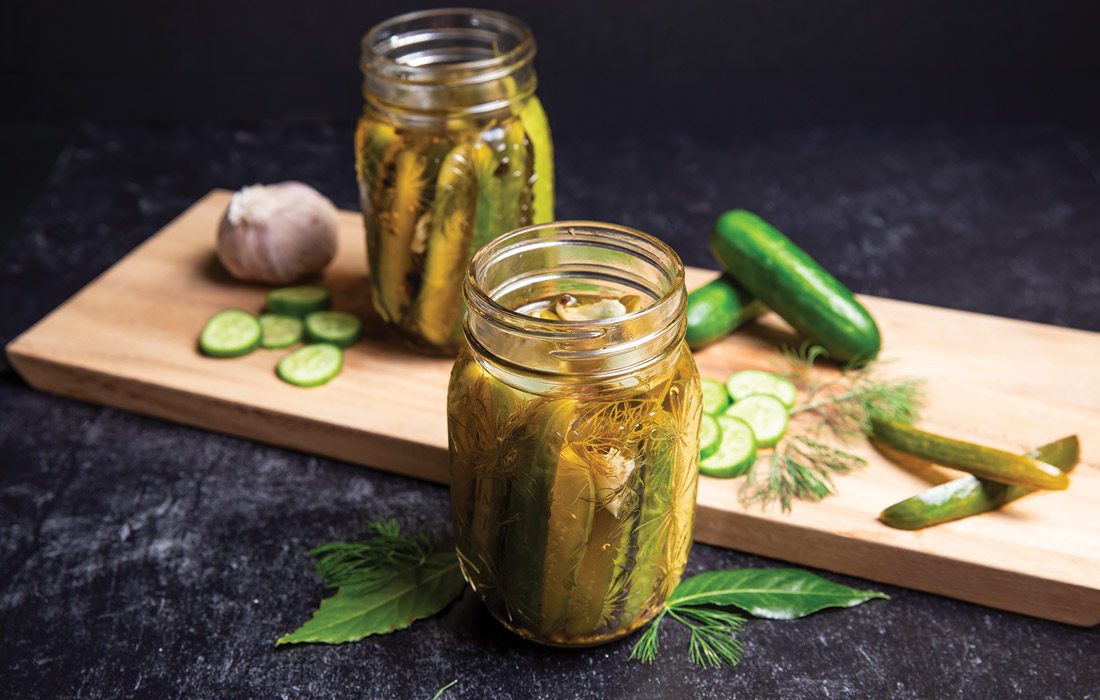 Pickes in a jar