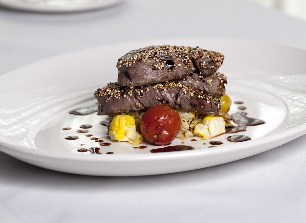 Quinoa-Encrusted Medallions of Beef Tenderloin