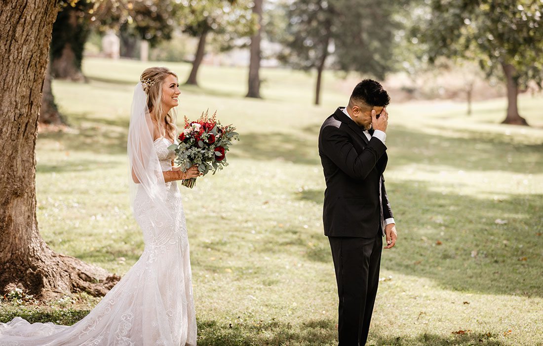 Shayan Cannefax & Jordan Duncan on their wedding day at the DoubleTree by Hilton in Springfield, MO