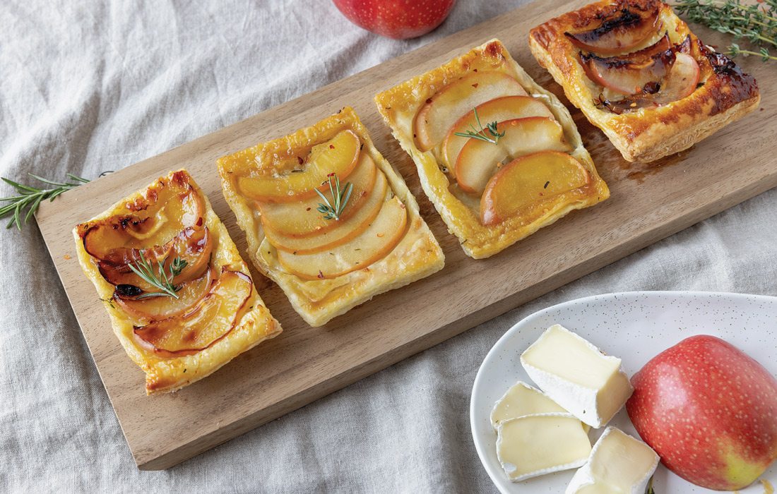 Upside-down apple treats