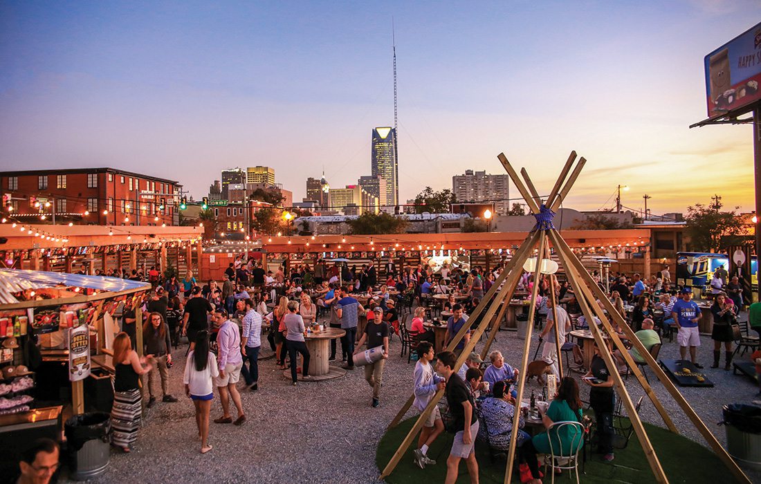 outdoor food truck park