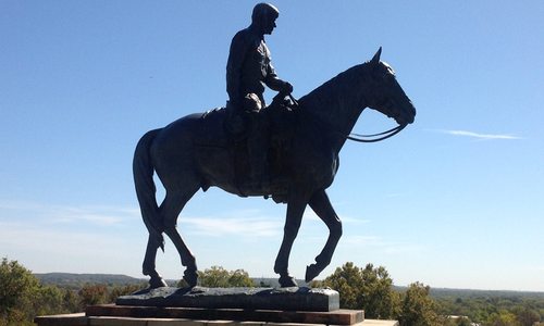 Will Rogers on horseback statue